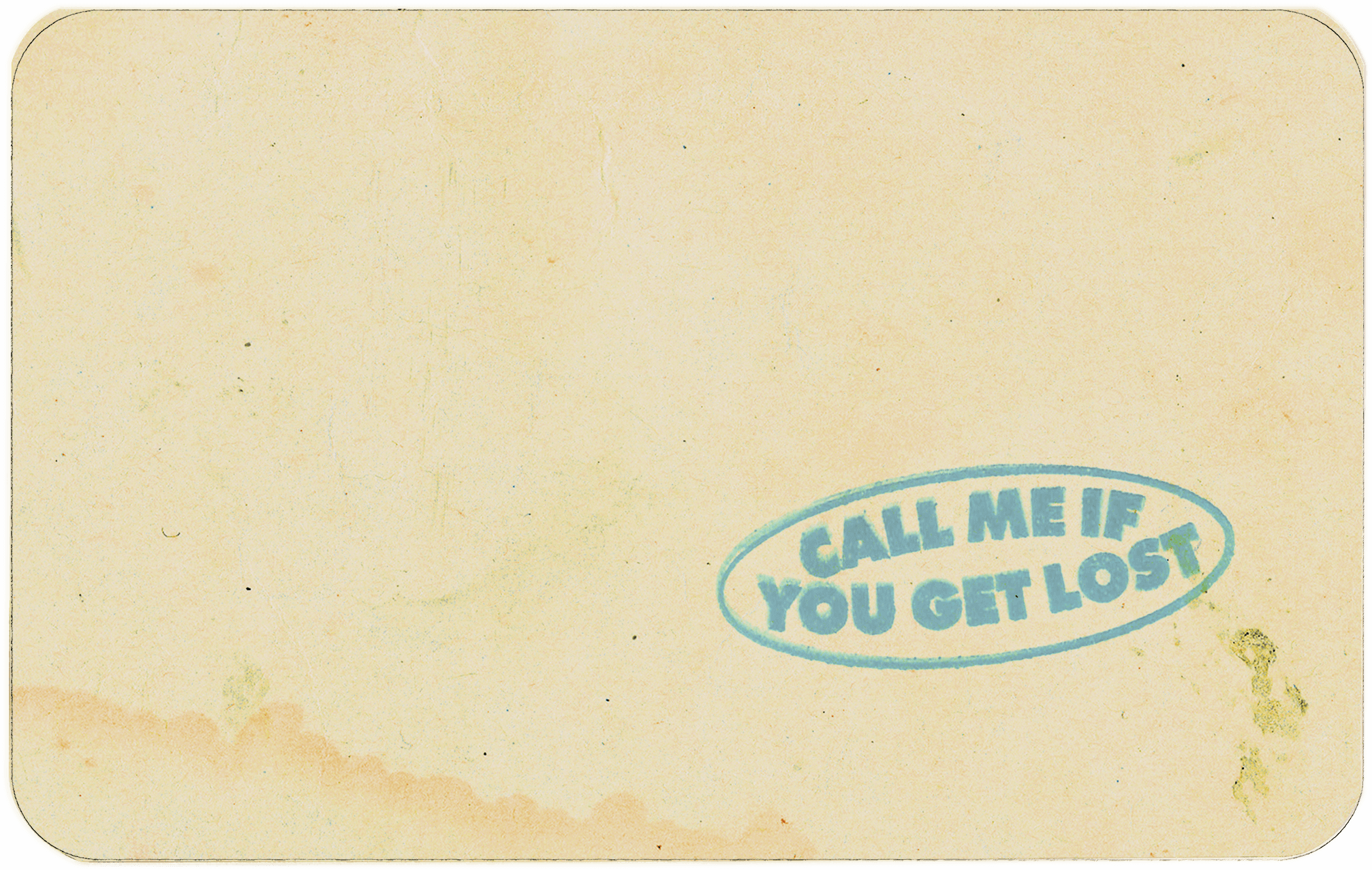 Yellow Call Me If You Get Lost card background